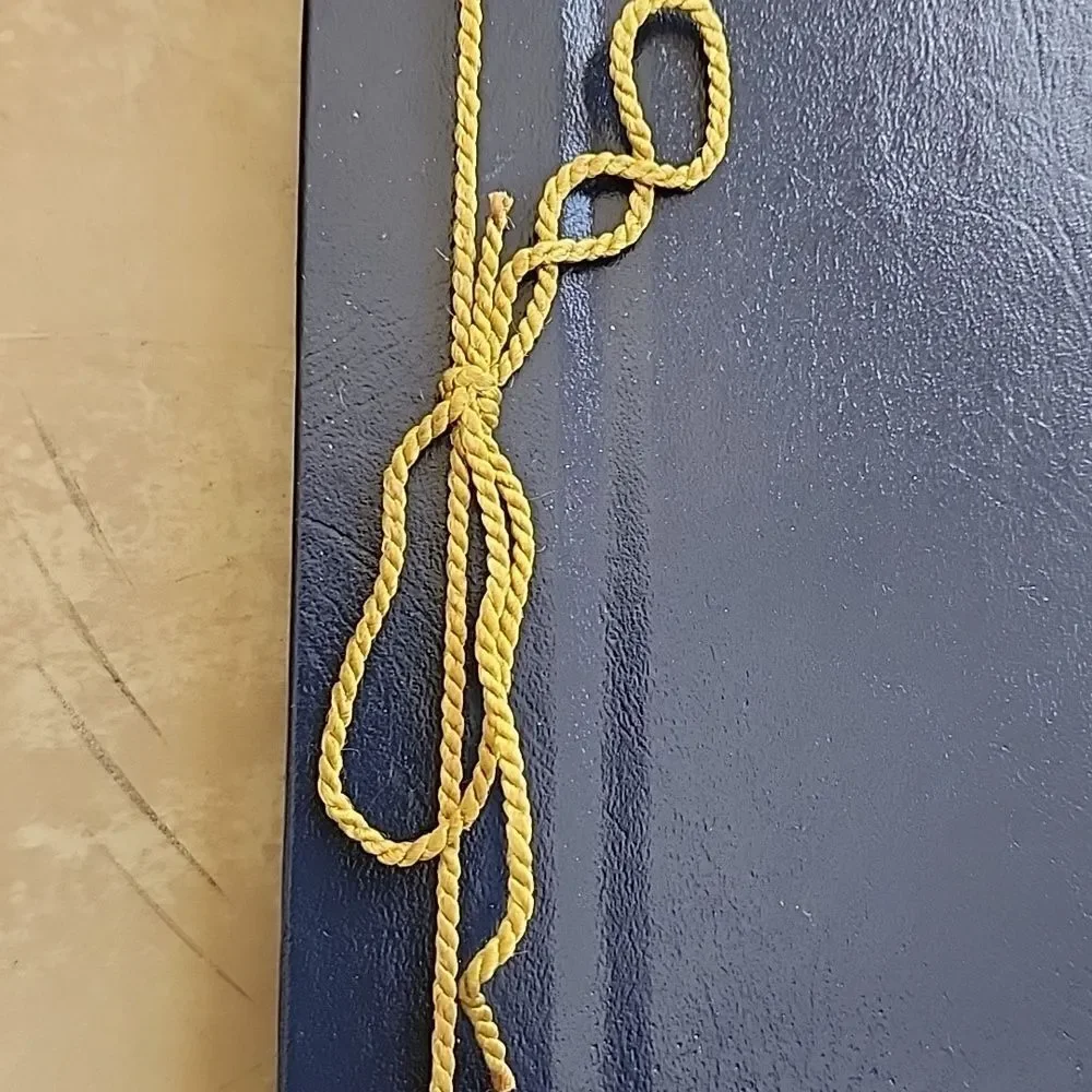 1960's NWOT Large Hardcover Scrapbook with Gold Cord Tie Binding